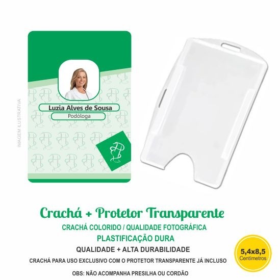 Mil Arts | Crachá personalizado para clínicas, comércio e industria