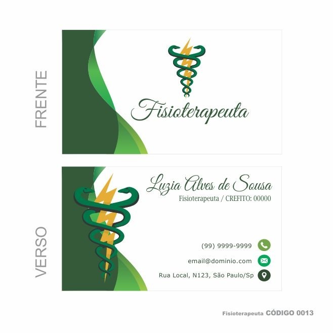Mil Arts | Cartões de visita modelo fisioterapeuta