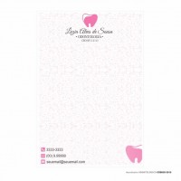 Ficha de Avaliação Orofacial Dentista - A4 - Colorido frente e verso P&B em  papel offset 90gr
