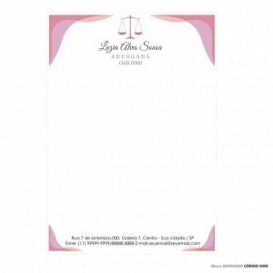 Receituário modelo Advogados(a) - Colorido em papel offset 90gr - Cód: 0006