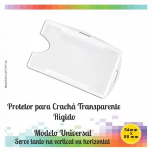 Protetor Crachá Plástico Rígido Transparente 