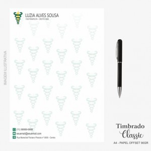 Papel Timbrado Classic 90gr Fisioterapeuta - TM A4 - impressão frente 